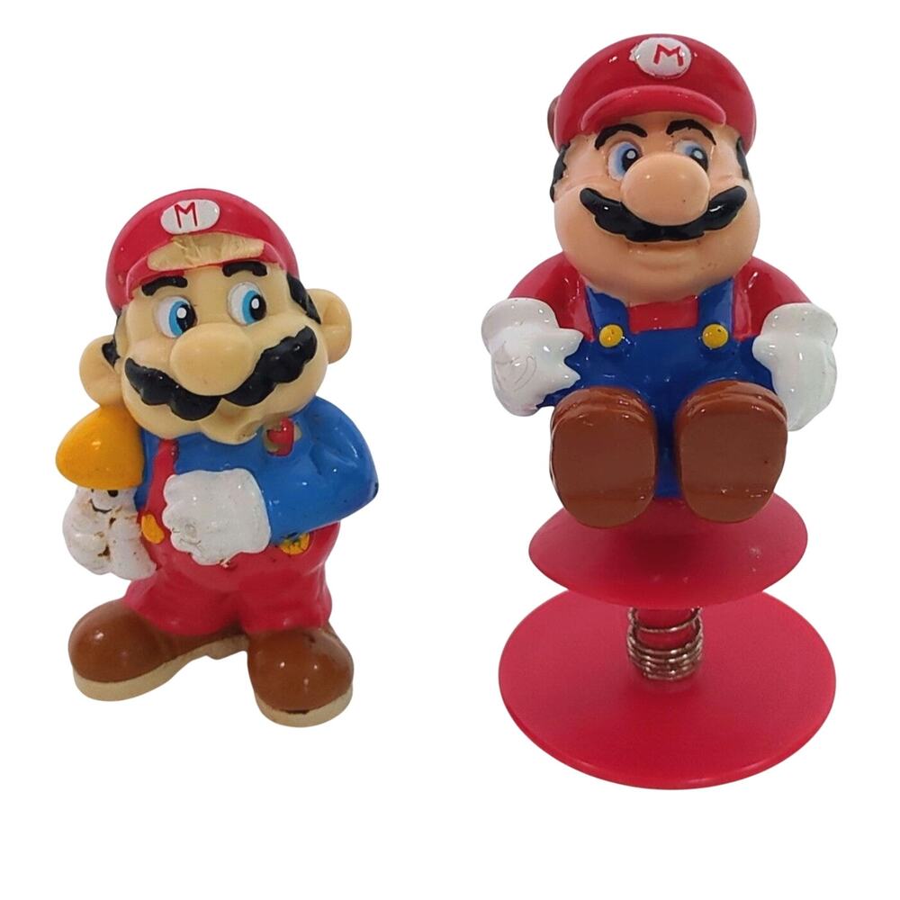 VTG 1989 Super Mario Bros Figure Lot Applause Raccoon Tail SMB3 McDonalds DMG